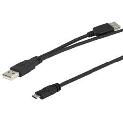 USB 2.0 A型/Micro-B Y型分支线缆的图片