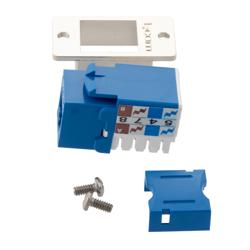 6类ECF Keystone插座，110/RJ45 EIA568A/B，蓝色的图片