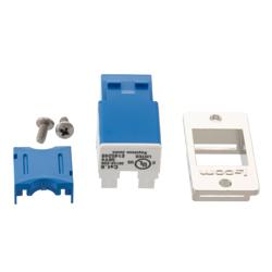 6类ECF Keystone插座，110/RJ45 EIA568A/B，蓝色的图片