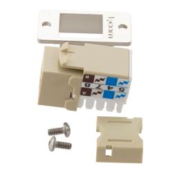 6类ECF Keystone插座，110/RJ45 EIA568A/B，乳白色的图片