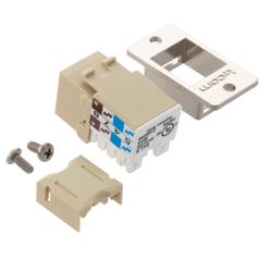 6类ECF Keystone插座，110/RJ45 EIA568A/B，乳白色的图片