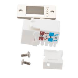 6类ECF Keystone插座，110/RJ45 EIA568A/B，白色的图片