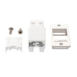 6类ECF Keystone插座，110/RJ45 EIA568A/B，白色的图片