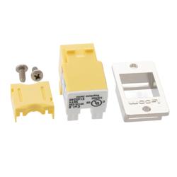 6类ECF Keystone插座，110/RJ45 EIA568A/B，黄色的图片