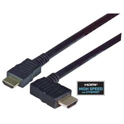 具有以太网功能的高速HDMI 线缆，公头/公头直角式向左出线，2.0m的图片