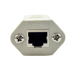 超5类屏蔽式网络延长线缆，安装法兰至直角下出线 RJ45连接器，0.75m的图片