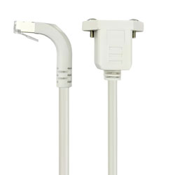 超5类屏蔽式网络延长线缆，安装法兰至直角下出线 RJ45连接器，2m的图片