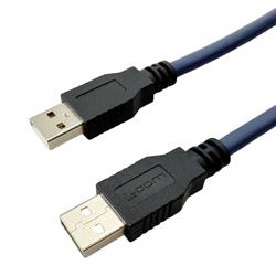 高柔性拖链级USB2.0线缆组件，A型公头-A型公头， 26/20AWG，耐热柔软性PVC外皮，3米的图片