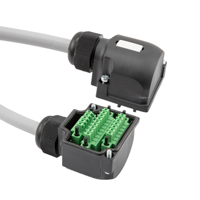 M12配电盒用可移除总控连接（Homerun）线缆，用于M12DB8W-5PAF-TRM，平头19号导线，聚氨酯PUR，灰，5.0米的图片