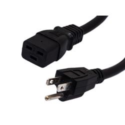 Server Power Cord - NEMA 5-15P to C19 - 15 Amp - 2 FT - Black的图片