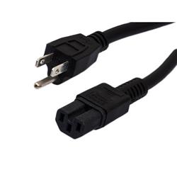 PC/PDU Power Cord - NEMA 5-15 to C15 - 15 Amp - 15 FT - Black的图片