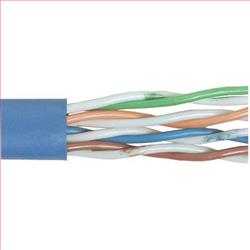 6类散装线缆，PVC，每卷1,000ft， 四对绞合，蓝色的图片