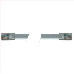 扁平模块化线缆，交叉型RJ45（8x8）/RJ45（8x8），2.0ft/0.6m的图片
