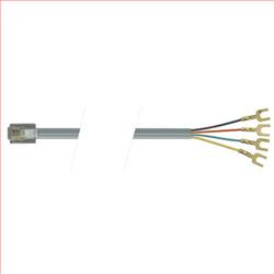 扁平模块化线缆，RJ11（6x4）/平接线片，7.0ft/2.1m的图片