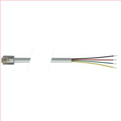 扁平水晶头线缆，RJ11（6×4）水晶头/锡封预剥端，10英尺（3米）的图片