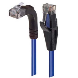 6类直角型RJ45以太网跳线，直通/直角上出线，蓝，30英尺（9.1米）的图片