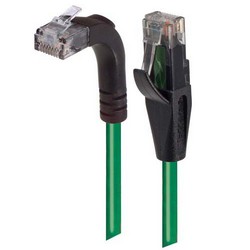 6类直角型RJ45以太网跳线，直通/直角上出线，绿，10英尺（3米）的图片