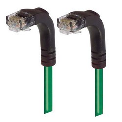 6类直角型RJ45以太网跳线，直角下出线/直角下出线，绿，25英尺（7.6米）的图片