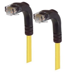 6类直角型RJ45以太网跳线，直角下出线/直角下出线，黄，30英尺（9.1米）的图片
