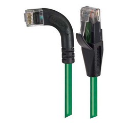 6类直角型RJ45以太网跳线，直通/直角左出线，绿，1英尺（0.3米）的图片