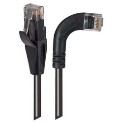 6类直角型RJ45以太网跳线，直通/直角右出线，黑，1英尺（0.3米）的图片