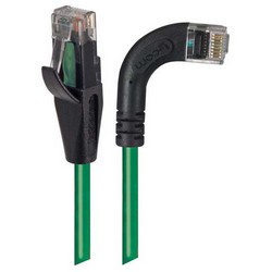 6类直角型RJ45以太网跳线，直通/直角右出线，绿，20英尺（6.1米）的图片