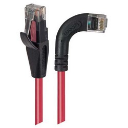 6类直角型RJ45以太网跳线，直通/直角右出线，红，1英尺（0.3米）的图片