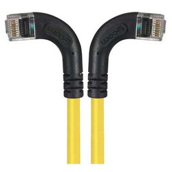 6类直角型RJ45以太网跳线，直角左出线/直角右出线，黄，25英尺（7.6米）的图片
