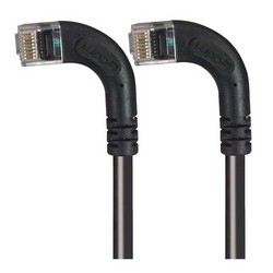 6类直角型RJ45以太网跳线，直角左出线/直角左出线，黑，20英尺（6.1米）的图片