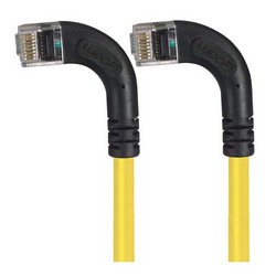 6类直角型RJ45以太网跳线，直角左出线/直角左出线，黄，25英尺（7.6米）的图片