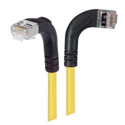 屏蔽6类直角型跳线，直角右出线/直角下出线，黄，1英尺（0.3米）的图片