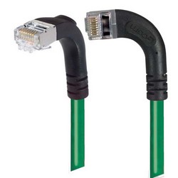 屏蔽6类直角型跳线，直角左出线/直角下出线，绿，2英尺（0.6米）的图片