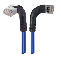 屏蔽6类直角型跳线，直角右出线/直角上出线，蓝，10英尺（3米）的图片
