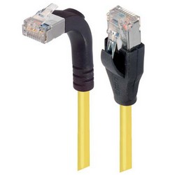 屏蔽6类直角型跳线，直通/直角上出线，黄，1英尺（0.3米）的图片
