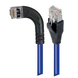 屏蔽6类直角型跳线，直通/直角左出线，蓝，2英尺（0.6米）的图片