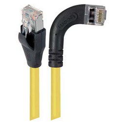 屏蔽6类直角型跳线，直通/直角右出线，黄，1英尺（0.3米）的图片