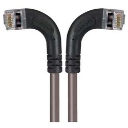 屏蔽6类直角型跳线，直角左出线/直角右出线，灰，3英尺（0.9米）的图片