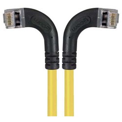 屏蔽6类直角型跳线，直角左出线/直角右出线，黄，2英尺（0.6米）的图片