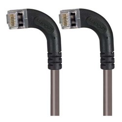 屏蔽6类直角型跳线，直角左出线/直角左出线，灰，7英尺（2.1米）的图片