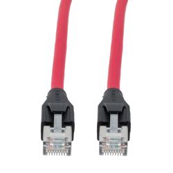 7类 10G级以太网线缆组件，S/FTP屏蔽双绞线对，RJ45公头/公头，26AWG多股导线，LSZH护套，红色，3米的图片