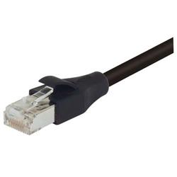 双屏蔽26AWG多股超5类RJ45/RJ45跳线，黑，75英尺（22.9米）的图片