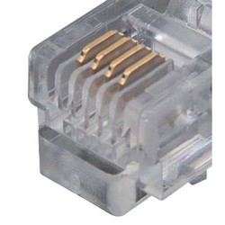 5类屏蔽USOC-4跳线，RJ11水晶头/RJ11，1英尺（0.3米）的图片
