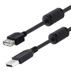 LSZH USB cable with Ferrites Type A male to Type A Female 3M的图片
