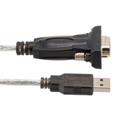 USB 2.0转RS232线缆组件，USB Type A公转DB9公，PVC(聚氯乙烯)，2米的图片