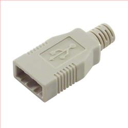 USB A型连接器后壳，浅灰的图片