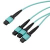 MPO24带引脚至3xMPO8带引脚，OM3 50 / 125um多模，LSZH护套，水蓝色，1米的图片