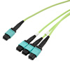 MPO24带引脚到3xMPO8带引脚，OM5 50 / 125um多模，LSZH护套，柠檬绿，1米的图片