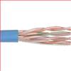 6类散装线缆，阻燃，每分线盒1,000ft， 四对实心导线，蓝色的图片