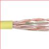 6类UTP线缆，阻燃级护套，4对23AWG实心导线，黄，1000英尺（305米）的图片